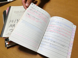 書きためたノートは数十冊にのぼる